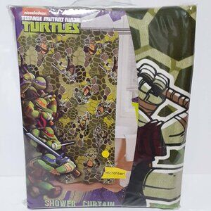 Teenage Mutant Ninja Turtles Shower Curtain ~ Microfiber ~ 72" x 72" ~ NEW